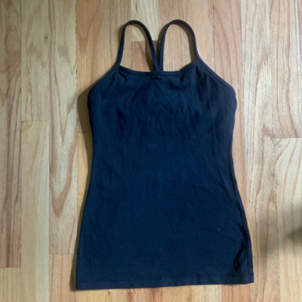 black lululemon sun setter tank